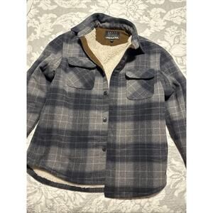 Jachs New York Men’s Wool Blend Sherpa Lined Shirt Jacket Size L